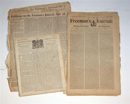 Appraisal: Lot American th-Century Newspapers Federal Republican and Commercial Gazette Georgetown