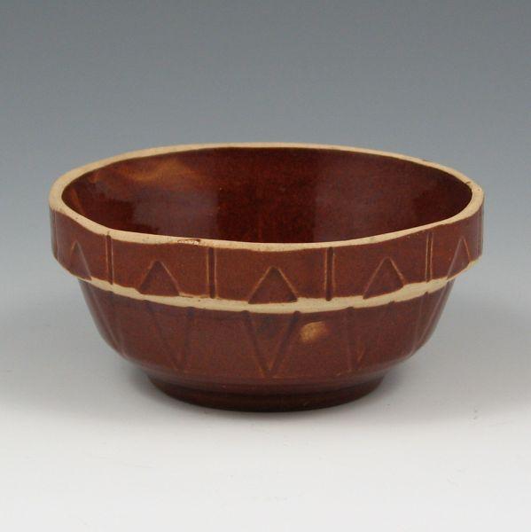 Appraisal: Watt Diamond bowl in brown perhaps a salesman's sample Marked