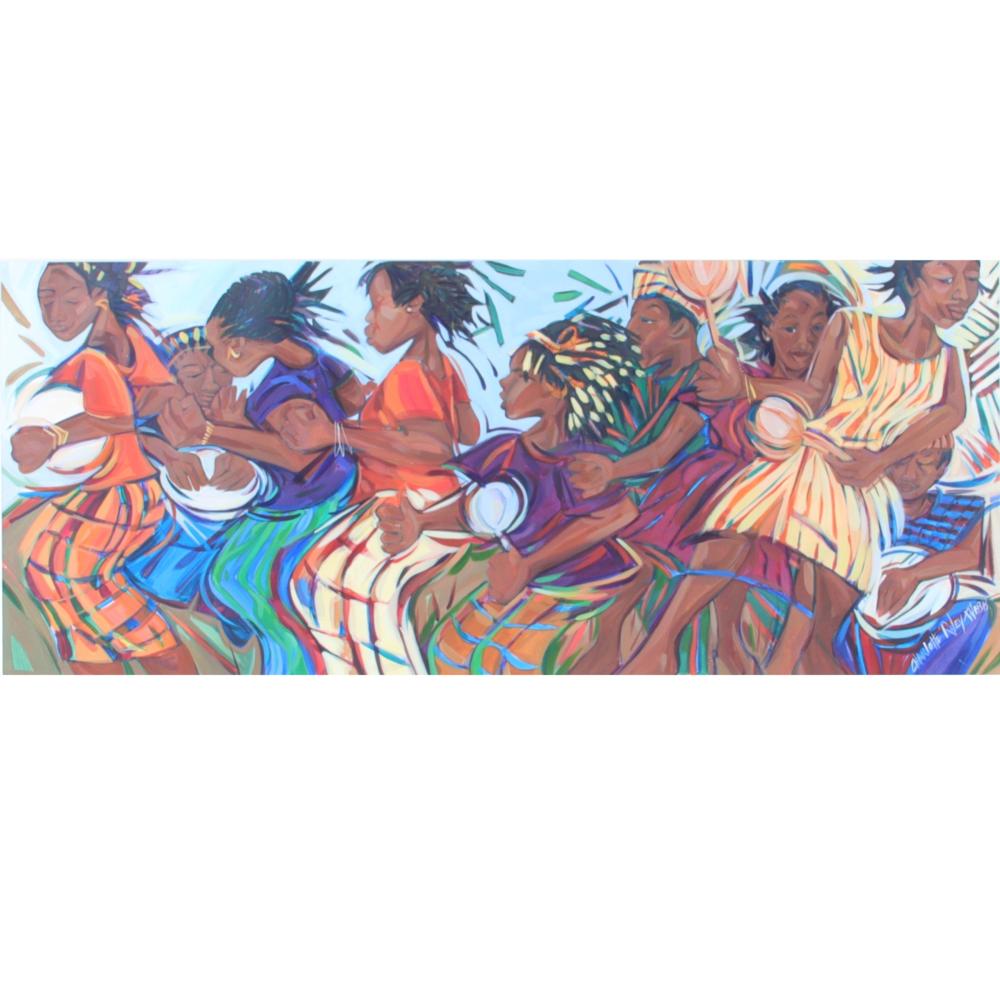 Appraisal: CHARLOTTE RILEY WEBB ATLANTA TH ST CENTURY WOMEN DANCING ACRYLIC