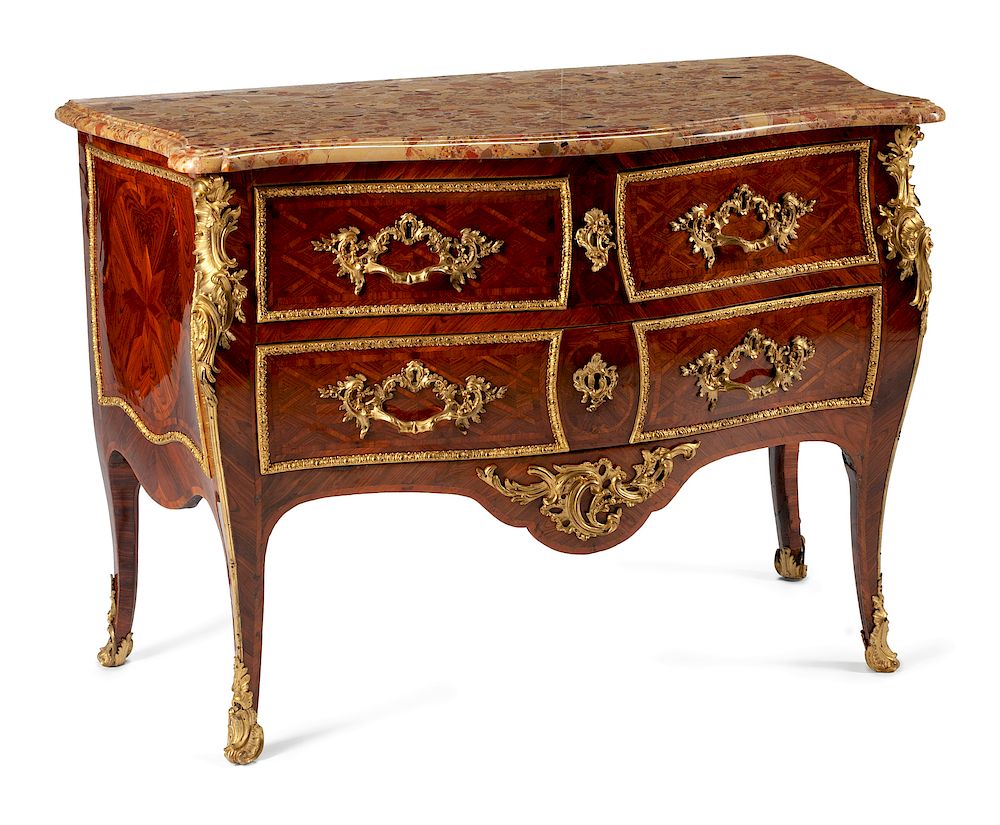 Appraisal: A Louis XV Style Gilt Bronze Mounted Kingwood and Parquetry