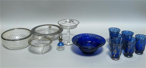 Appraisal: GROUP OF GLASS Including an English cut glass salad bowl