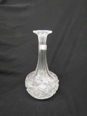 Appraisal: Cut Glass Decanter brilliant period hobstar with fancy trim