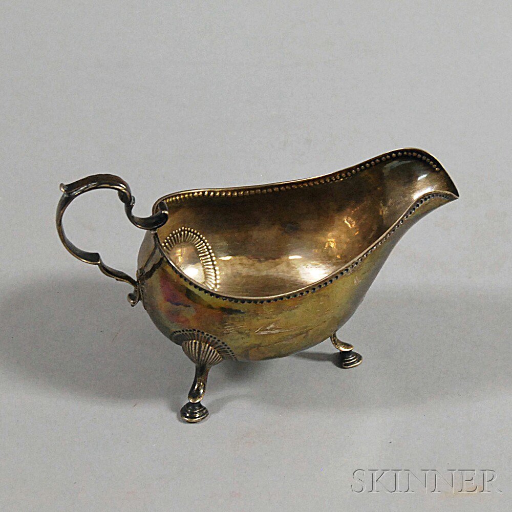 Appraisal: Irish George III Sterling Silver Gravy Boat Dublin late th