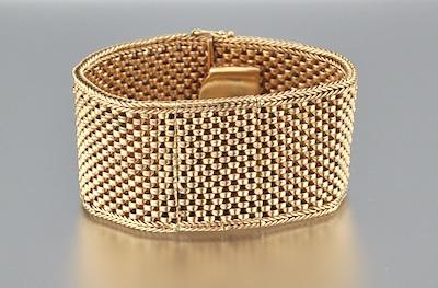 Appraisal: A k Gold Mesh Bracelet Ebel Watch k yellow gold