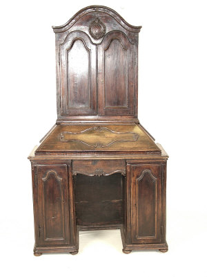 Appraisal: An Italian walnut bureau cabinet th century and later elements