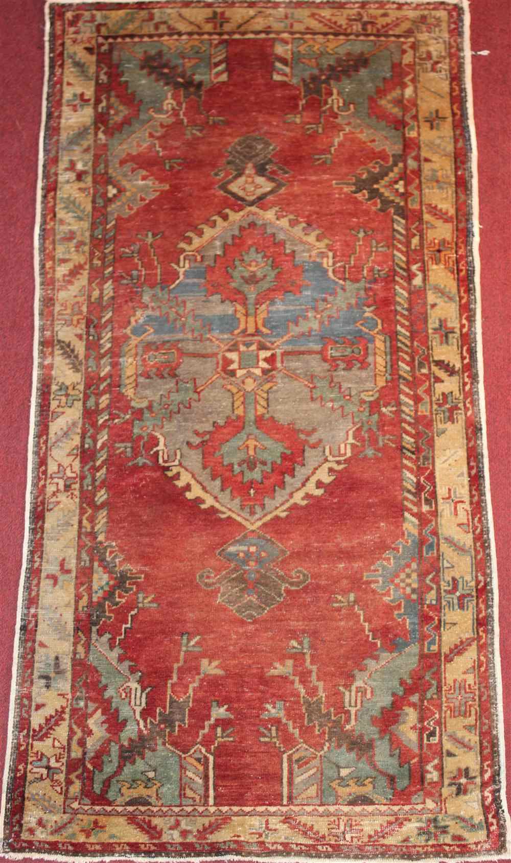 Appraisal: OUSHAK RUG approx ' '' x ' retail tag Provenance