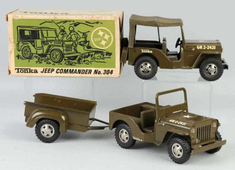 Appraisal: Lot of Pressed Steel Tonka Jeep Toys Description American Includes