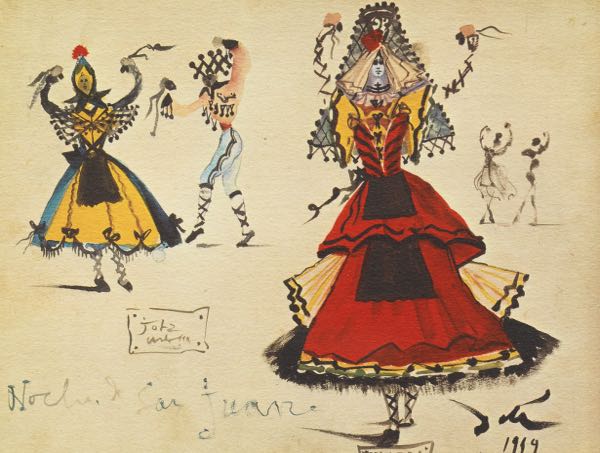 Appraisal: SALVADOR DALI SPANISH - x Untitled design for ballet costume