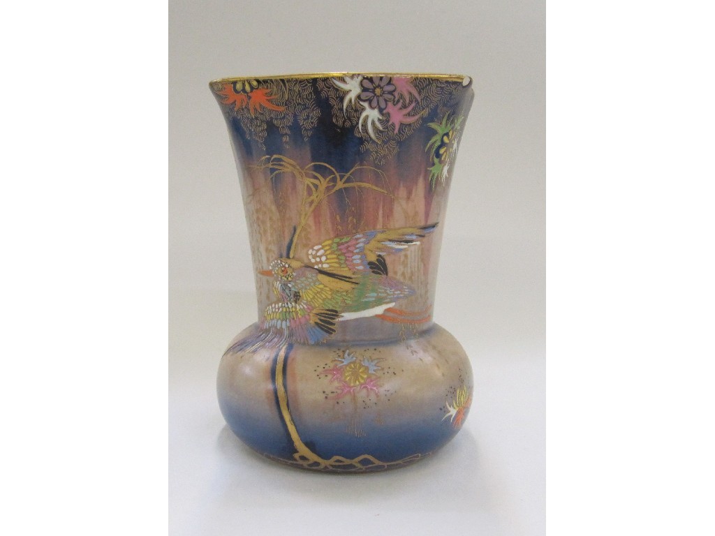 Appraisal: Carlton Ware 'Sketching Bird' vase on matt cream ground pattern