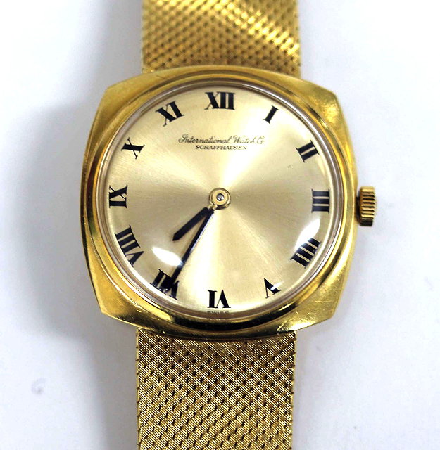 Appraisal: A LADY'S CT GOLD INTERNATIONAL WATCH COMPANY SCHAFFAUSEN WRIST WATCH