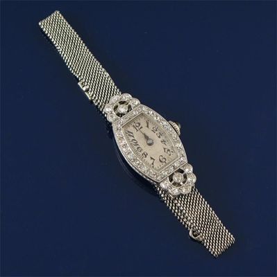 Appraisal: An Art Deco Lady's diamond set cocktail watch the rectangular