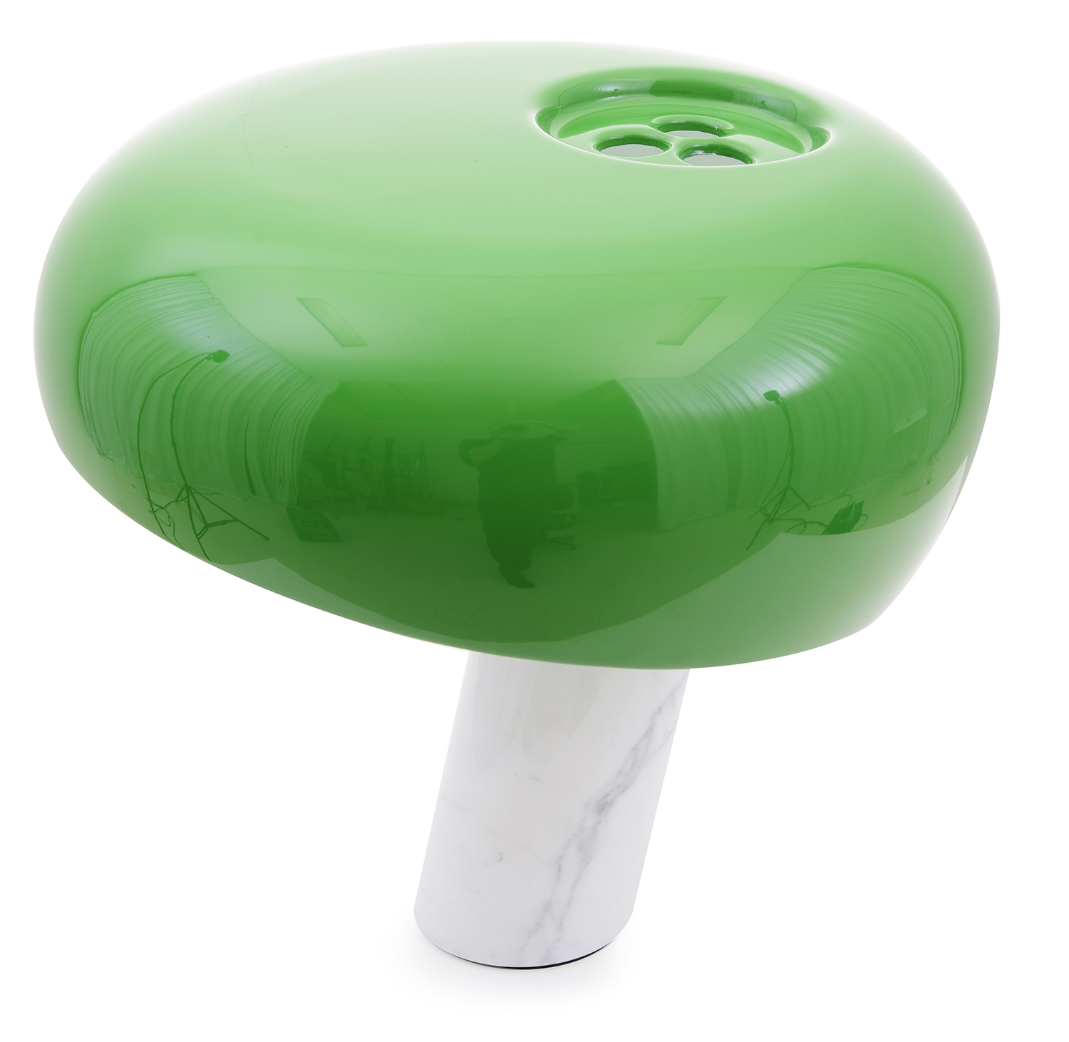 Appraisal: ACHILE CASTIGLIONI SNOOPY LAMP FOR FLOS Limited edition green shade