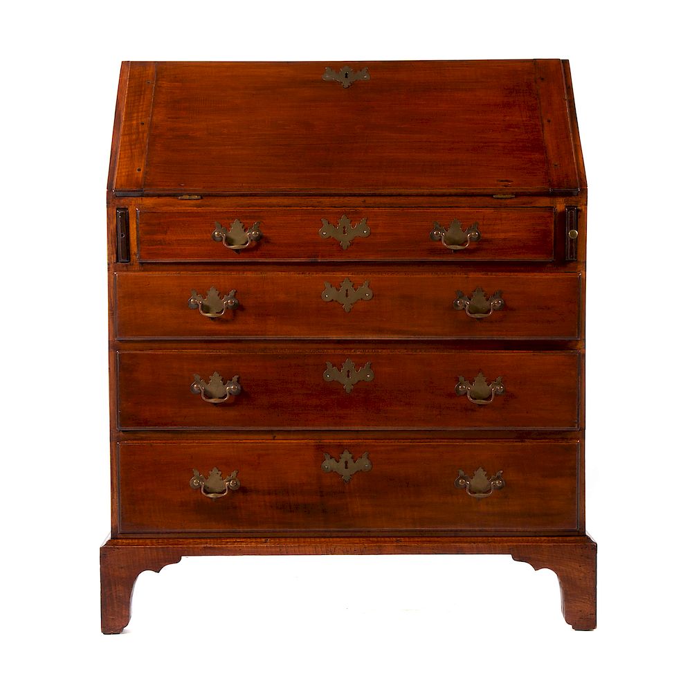 Appraisal: American Chippendale Style Maple Desk New England late th century