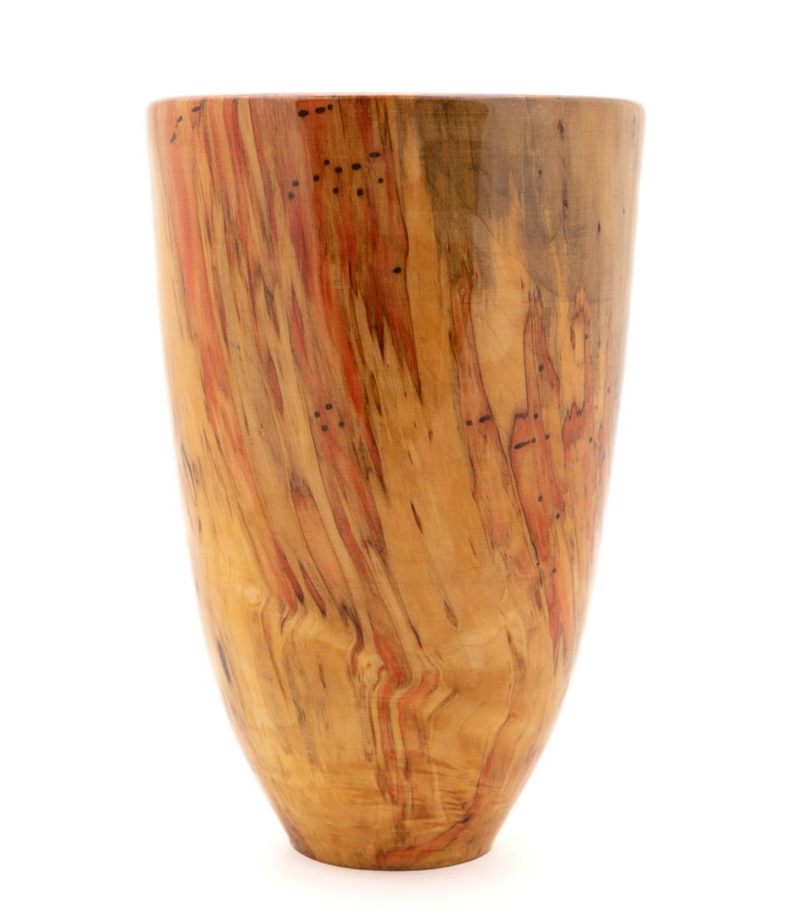 Appraisal: MATT MOULTHROP TALL TURNED ASH LEAF MAPLE VESSEL Matt Moulthrop