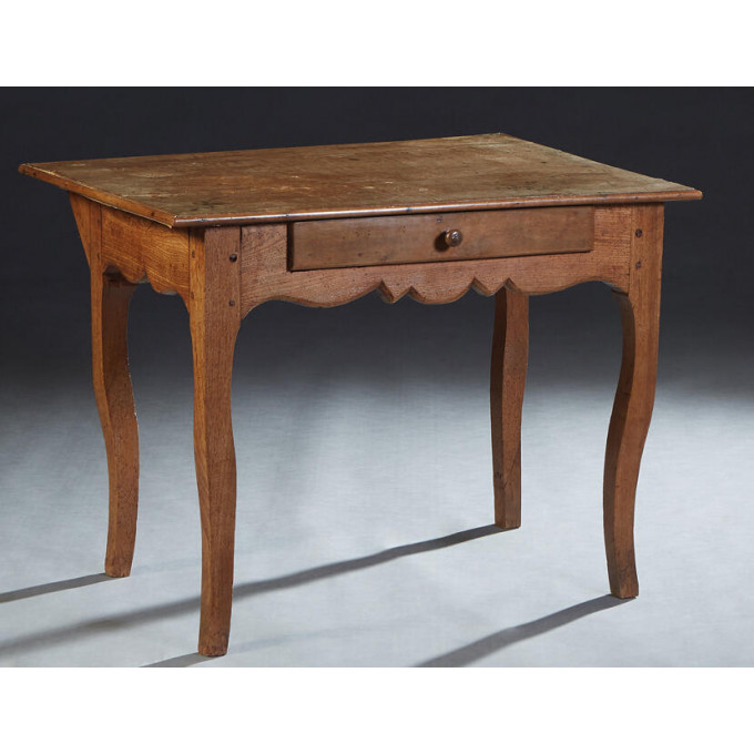 Appraisal: French Louis XV Style Carved Beech Writing Table late th