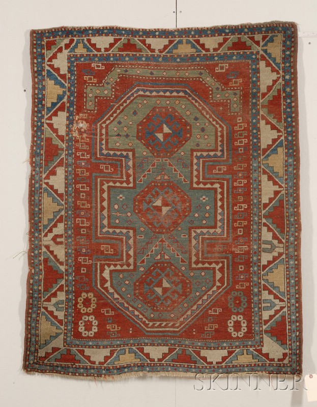 Appraisal: Fachralo Kazak Prayer Rug Southwest Caucasus last quarter th century