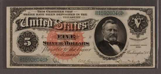 Appraisal: United States Silver Certificate Series of signed Rosecrans and Hyatt