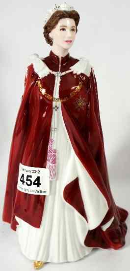 Appraisal: Royal Worcester Figure Queen Elizabeth a th Bithday Celebration Dressed