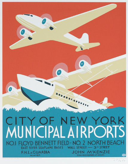 Appraisal: DESIGNER UNKNOWN CITY OF NEW YORK MUNICIPAL AIRPORTS WPA x