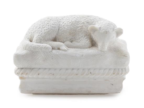 Appraisal: Sale Lot A Continental Carved Marble Model of a Sheep