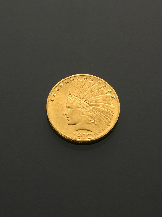 Appraisal: U S Indian Head Ten-Dollar Gold Coin Dated