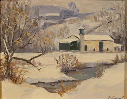 Appraisal: H H HORNE SCHUYLKILL VALLERY WINTER LANDSCAPE Signed and dated