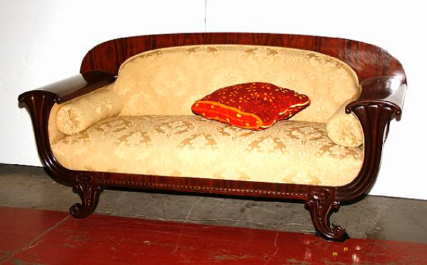 Appraisal: A Neoclassical style settee height in width ft in depth