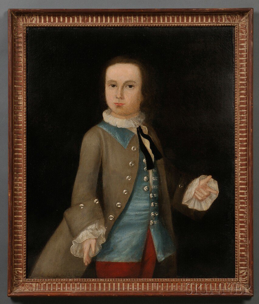 Appraisal: American Anglo School th Century Portrait of a Boy Unsigned