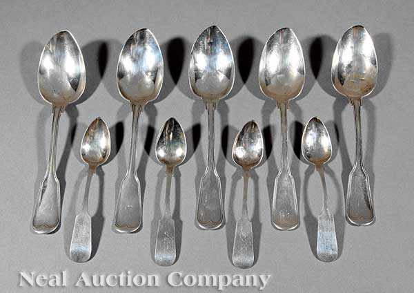 Appraisal: A Group of American Coin and Sterling Silver Spoons including