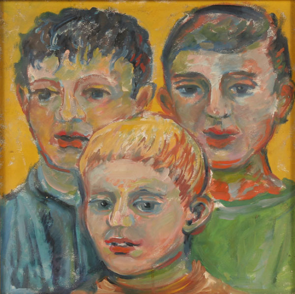 Appraisal: Robert Lohman American - portrait of three male youth oil