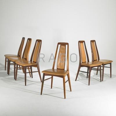 Appraisal: NIELS MOLLER KOEFOEES HORNSLET Set of six dining chairs Denmark