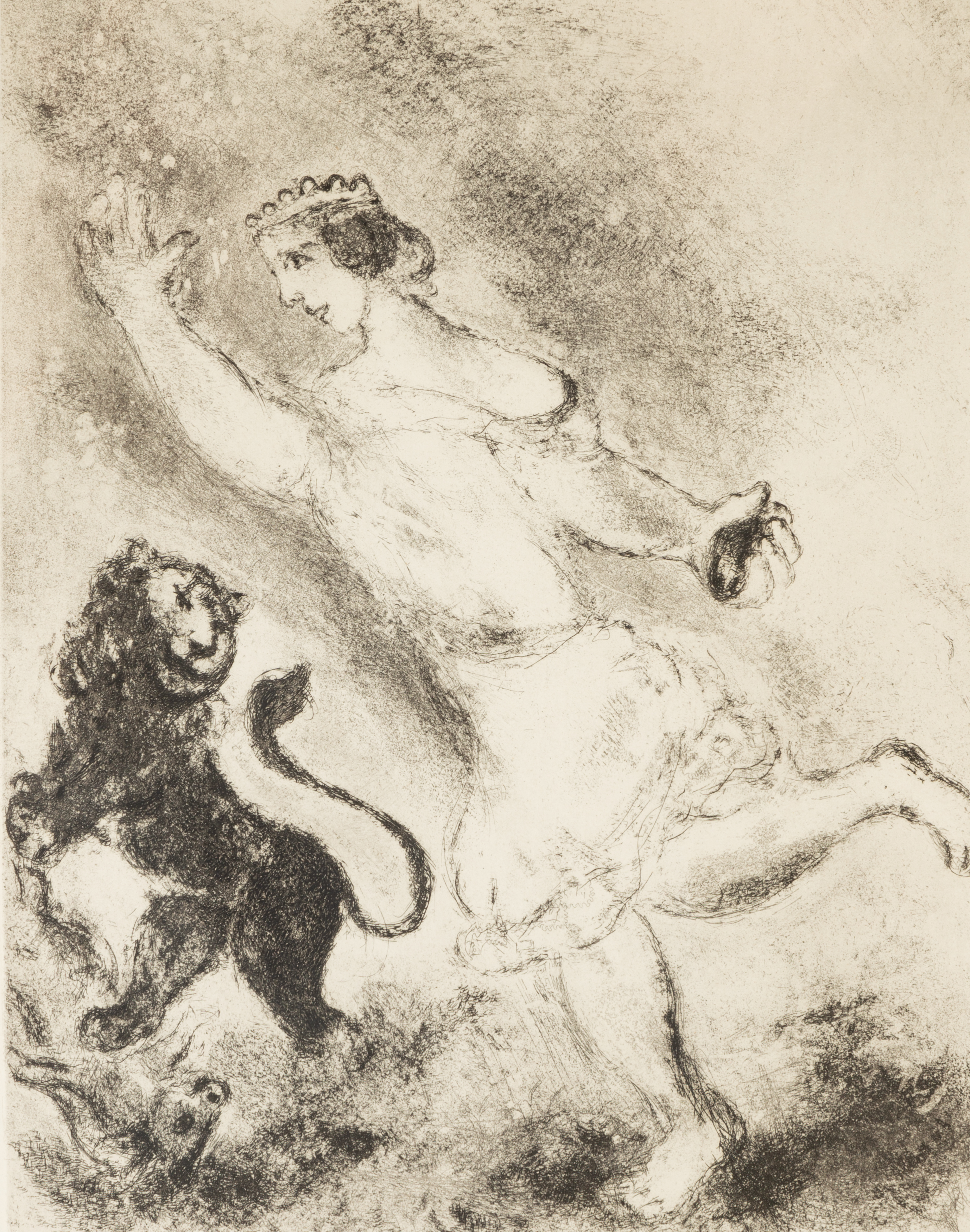 Appraisal: MARC CHAGALL FRENCH - DAVID ET LE LION DAVID AND