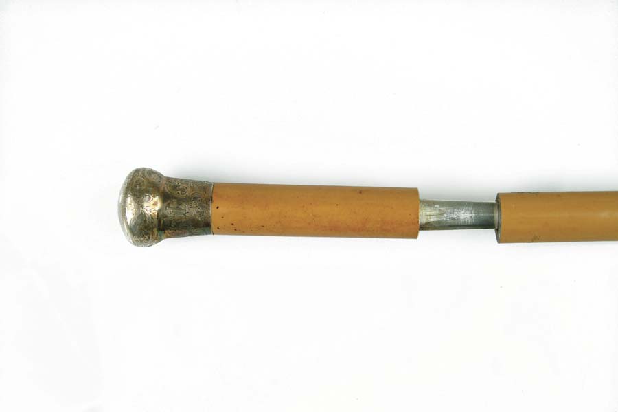 Appraisal: DAGGER CANE th C made gadget cane dagger pulls out