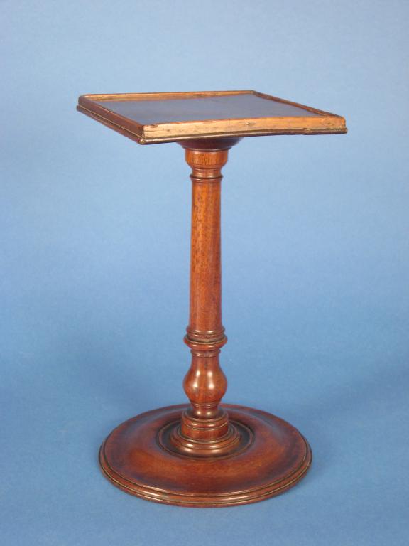 Appraisal: An th Century mahogany Table Stand with square top turned