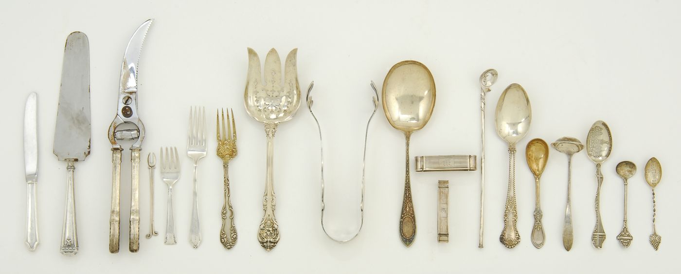 Appraisal: FIFTY PIECES OF AMERICAN AND MEXICAN STERLING SILVER FLATWARE By