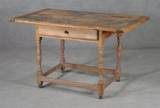 Appraisal: th Century Country Tavern Table Block and turned legs with