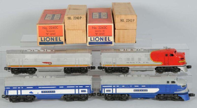 Appraisal: Lot of Lionel F O-Gauge AB Units in OB Description