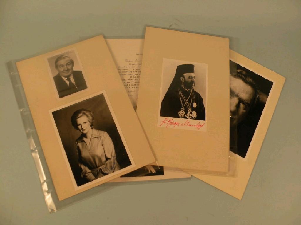 Appraisal: Various signed photographs to include Dennis Healey Margaret Thatcher Jim