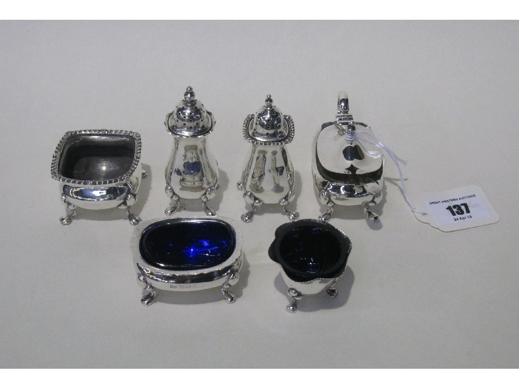 Appraisal: Lot comprising assorted silver condiments assorted marks