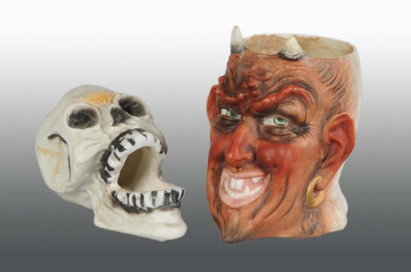 Appraisal: Lot of China Halloween Items Description Includes Japanese skull with