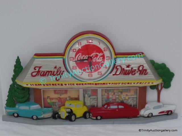 Appraisal: Coca Cola Burwood Family Drive In Wall Clock Depicts a