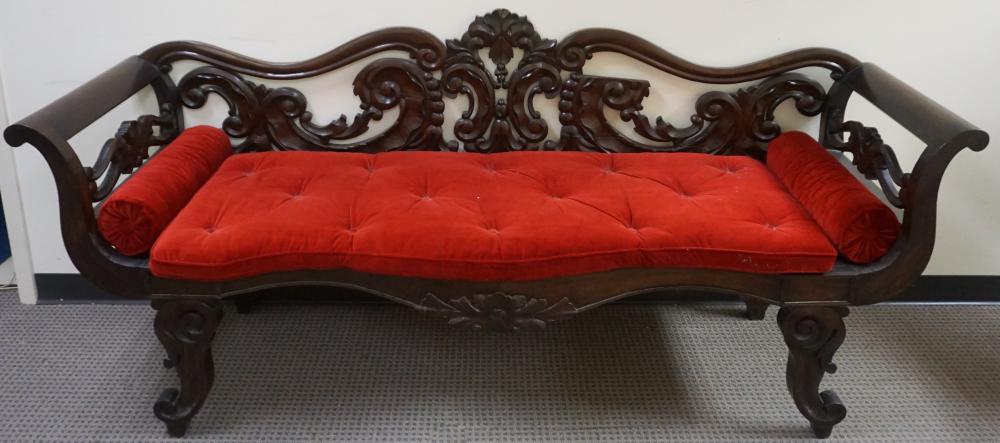 Appraisal: Renaissance Revival Rosewood Sofa L in cm