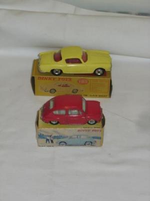 Appraisal: Alfa Romeo yellow and French Dinky Fiat red boxed G-E