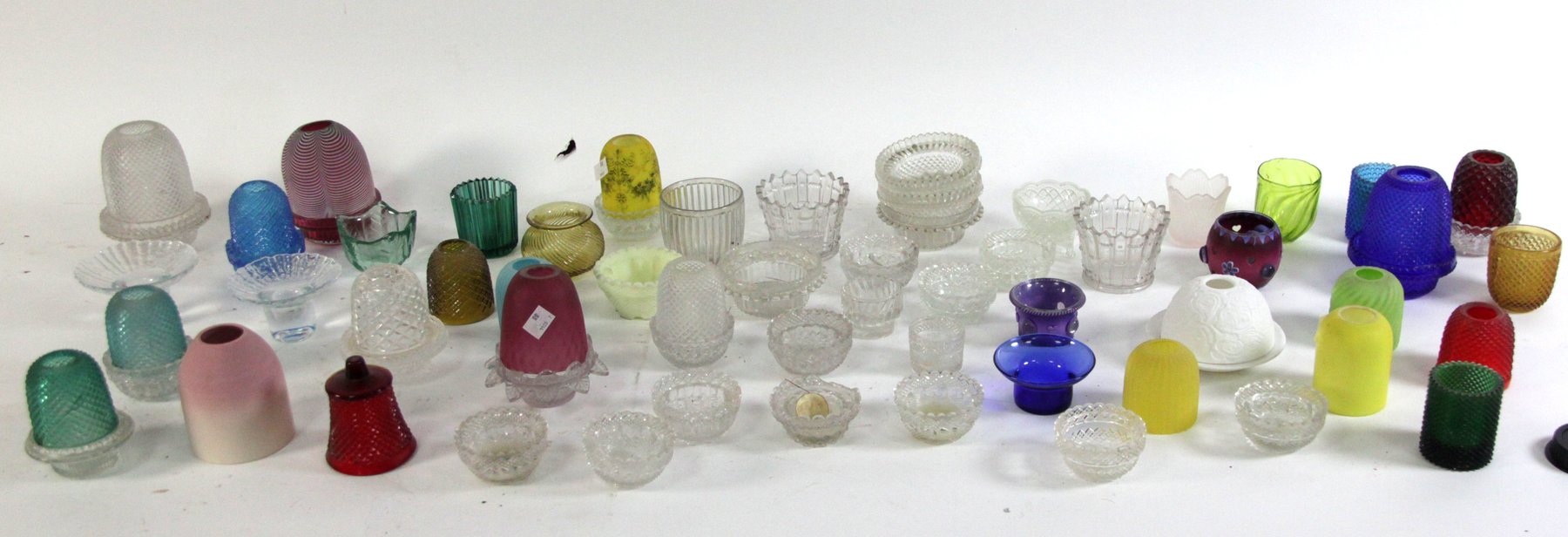 Appraisal: A large collection of pressed glass coloured and clear glass