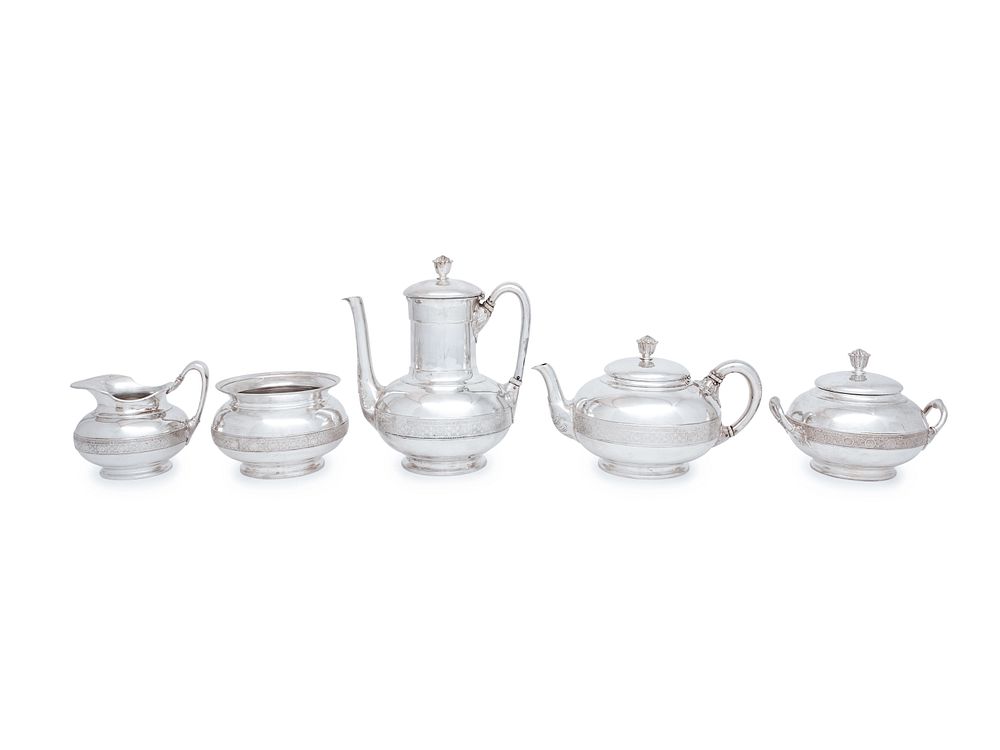 Appraisal: A Tiffany Co Silver Five-Piece Tea and Coffee Service with