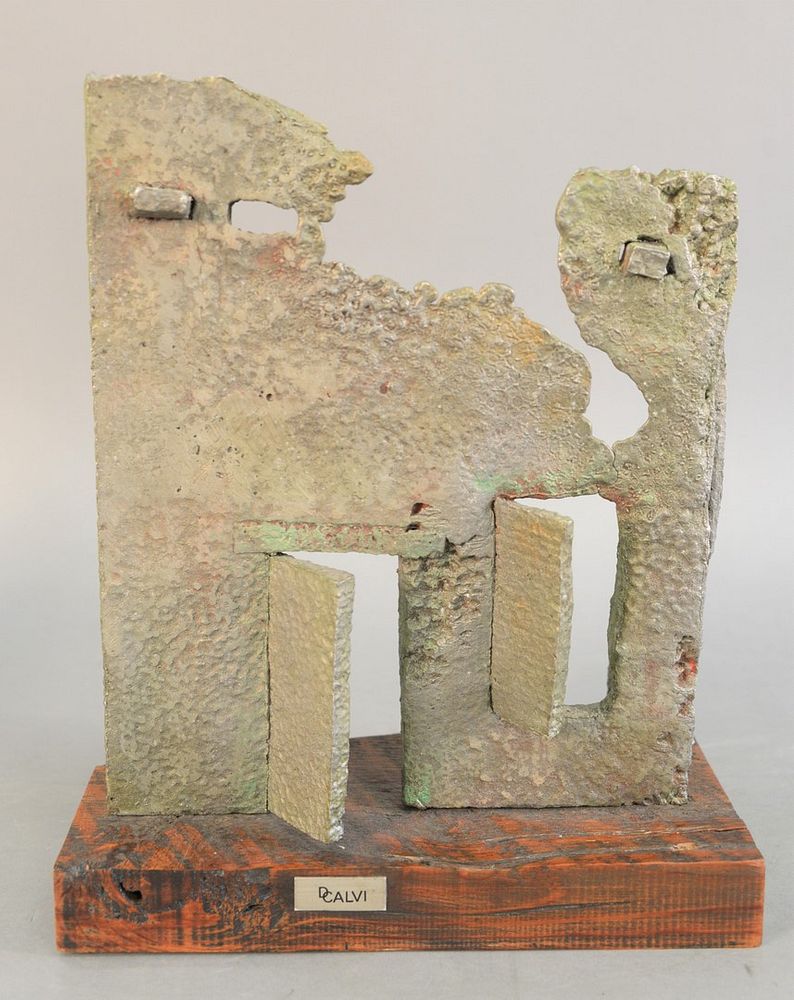 Appraisal: D Calvi th C Mid-century sculpture ruins signed on the