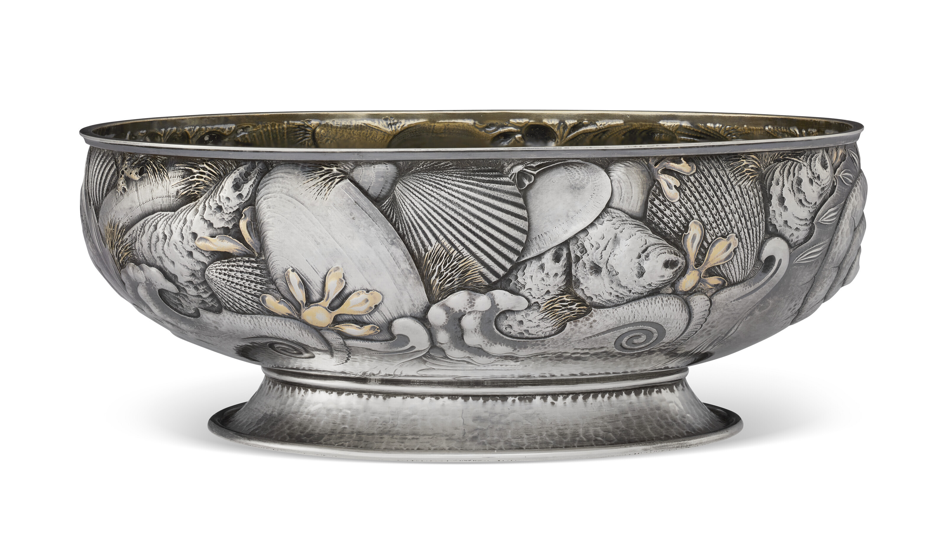 Appraisal: AN AMERICAN PARCEL-GILT SILVER CENTERPIECE BOWL MARK OF WHITING MFG