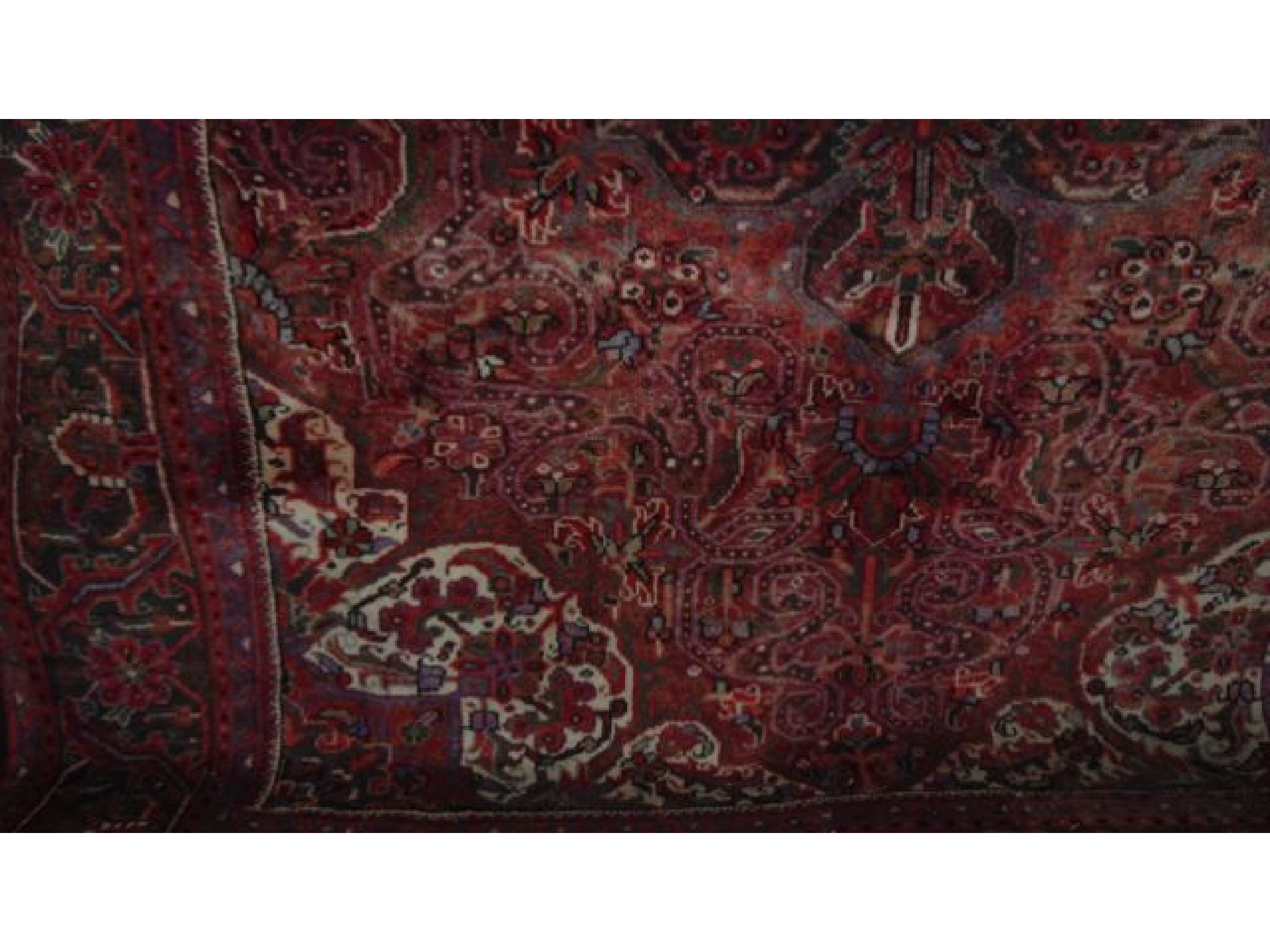 Appraisal: A hand woven Persian Heriz carpet x