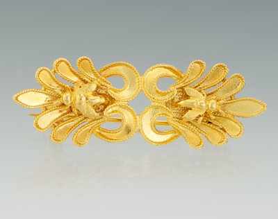 Appraisal: A Greek k Gold Brooch k yellow gold brooch designed