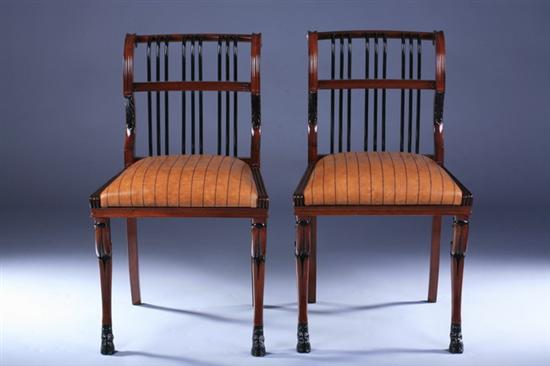 Appraisal: SET OF EIGHT REGENCY STYLE MAHOGANY DINING CHAIRS th century